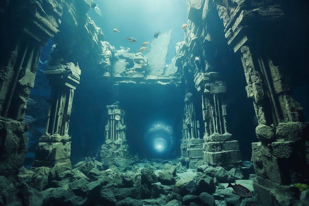 view-archeological-underwater-building-ruins